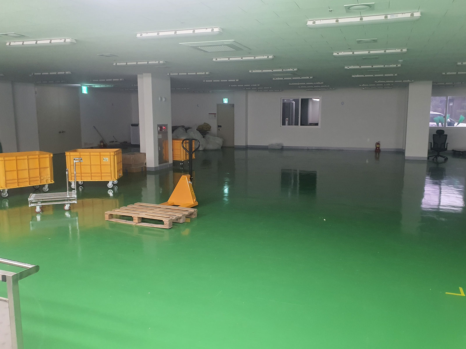 인제군 장애인 작업장 콘크리트폴리싱 시공 전