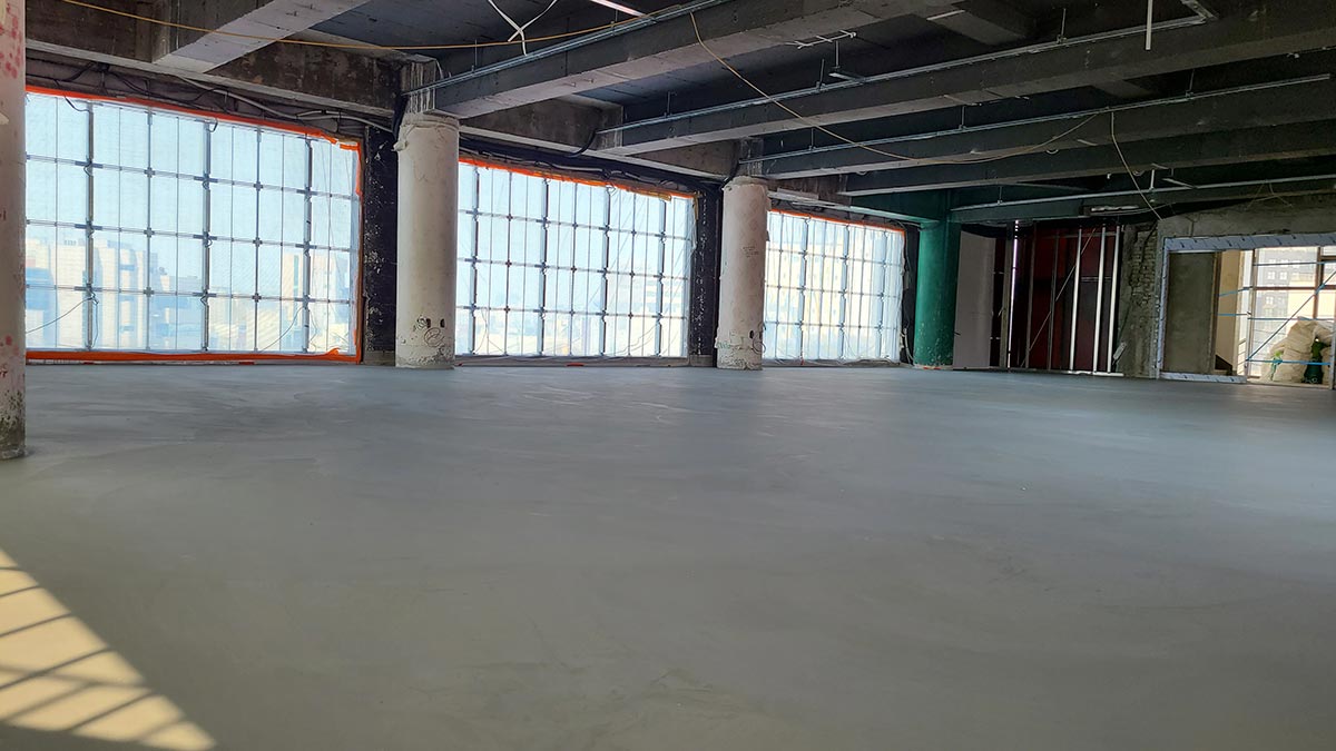 셀프레벨링(자동수평몰탈)의 작업 과정