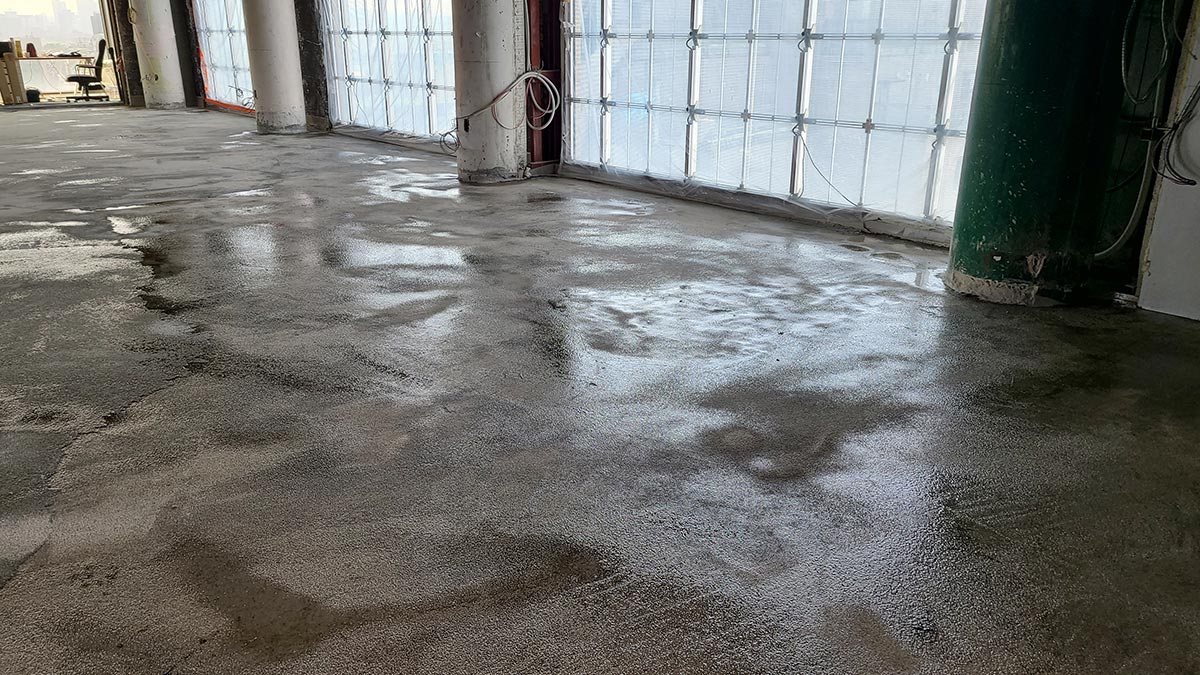 셀프레벨링(자동수평몰탈)의 작업 과정